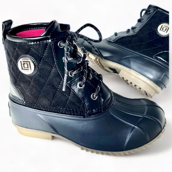 Liz Claiborne Shoes - Liz Claiborne Winter/ Rain Boots Memory Foam LC Redonda Black Winter Boots Sz 6